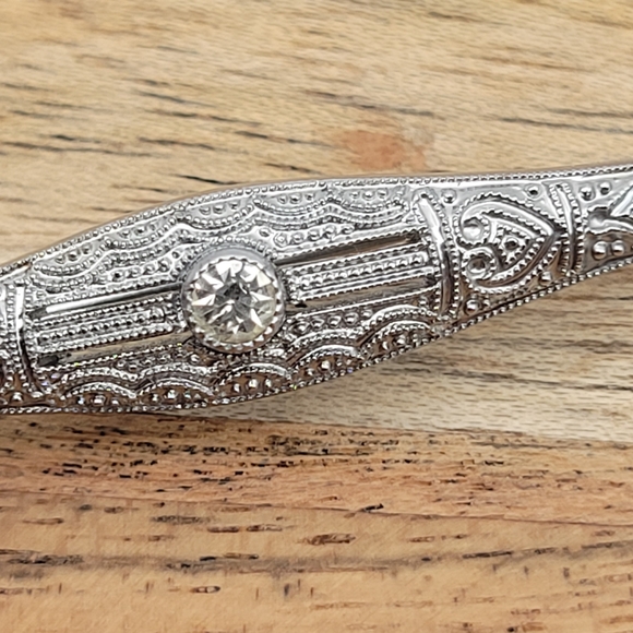 Very Intricate French Art Deco Revival Silver Plated  Rhinestone Centerpiece - Picture 8 of 10